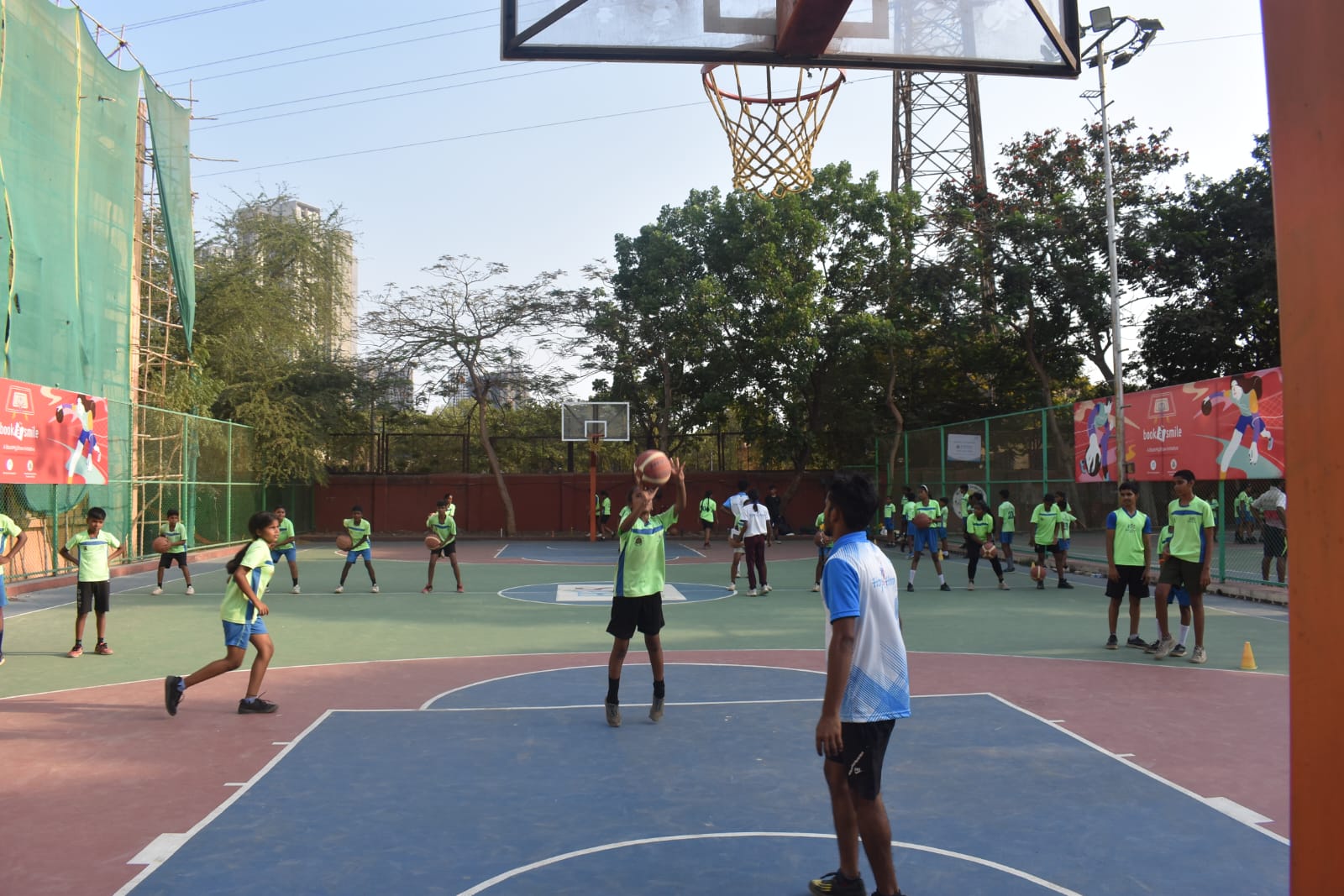 Basketball training session